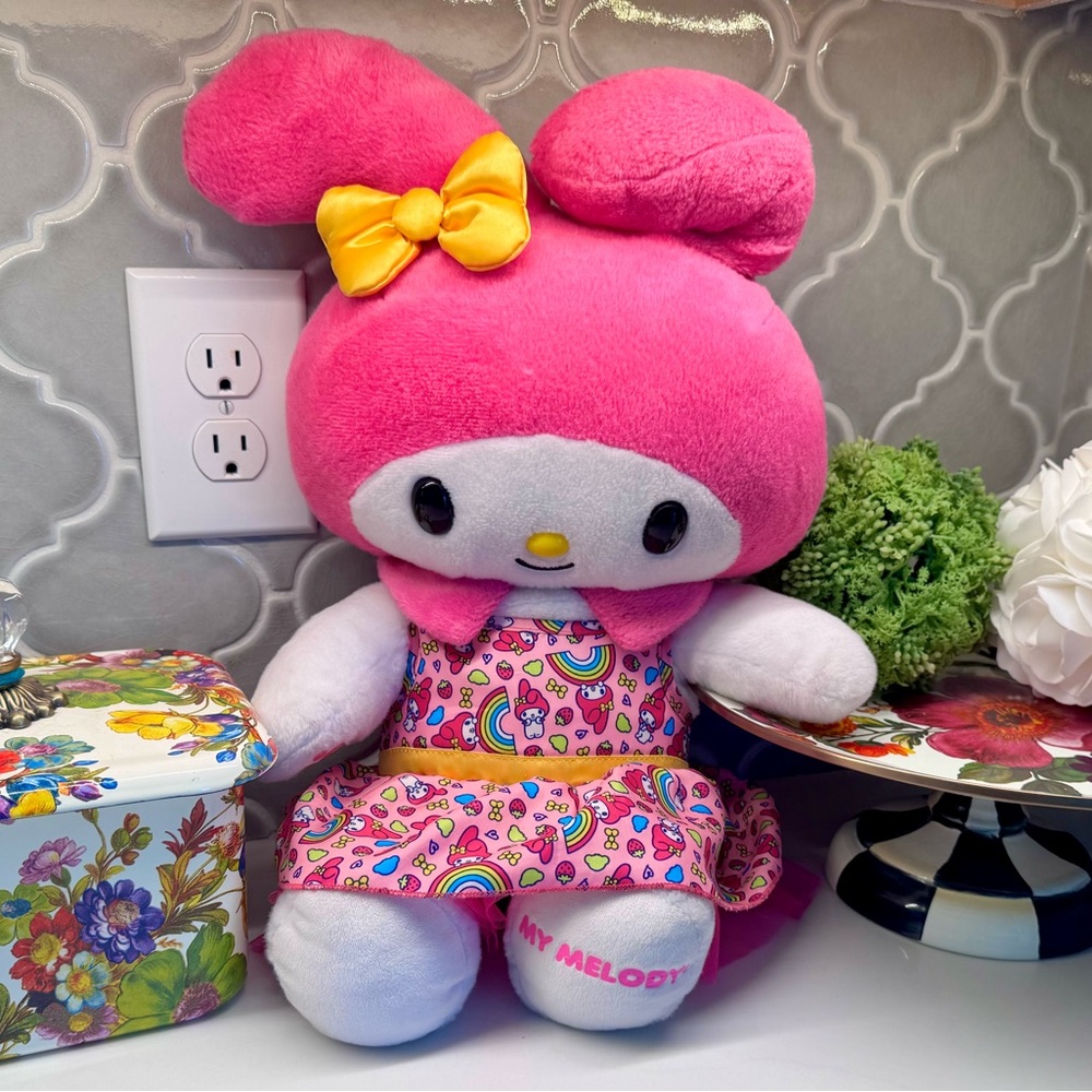 Build-A-Bear My Melody Plush 2023 Sanrio Pink Dress BAB - Picture 2 of 7